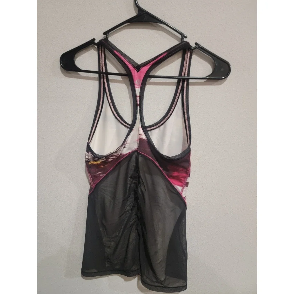 Lululemon Back Mesh Singlet Racerback Tank Top Sz Small 6‎ ? Multicolor Black